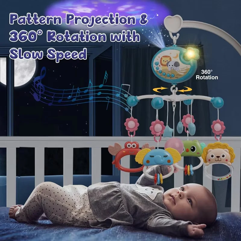 Musical Baby Crib Mobile with Lights & Projection 2