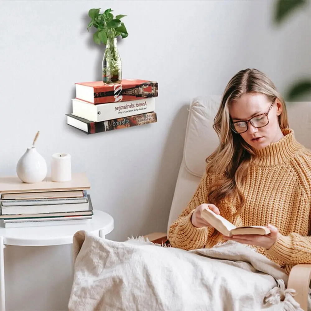 Floating Bookshelf Invisible Heavy Duty Metal Shelves For Books Multifunctional Storage Tools Suitable For Home Living Room 2