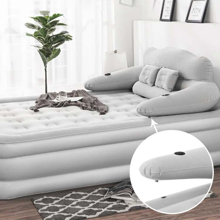 Inflatable mattress household outdoor inflatable bed foldable multifunctional inflatable bed lazy for convenient storage