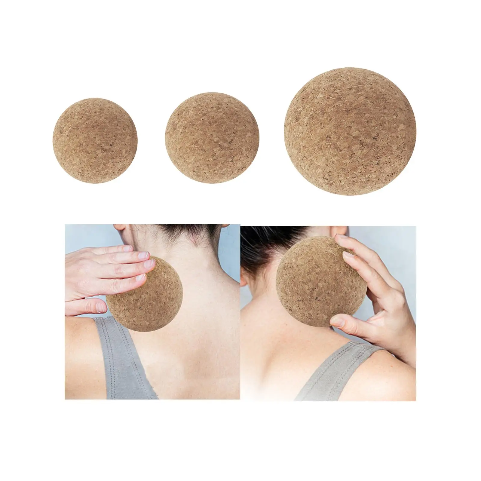 Cork Massage Ball Portable Lower Back Women Myofascial for Exercise Home Gym