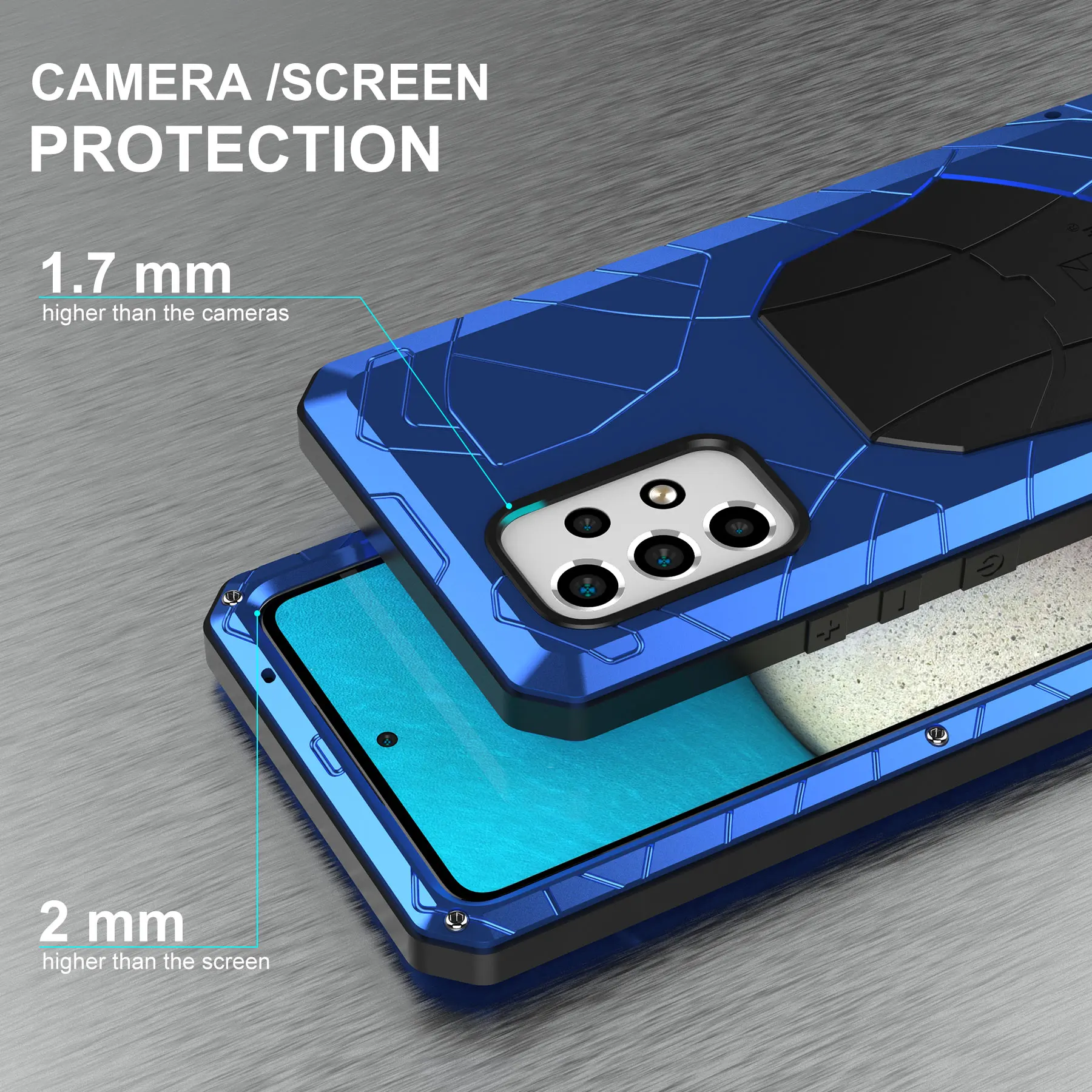 Heavy Duty Case For Samsung Galaxy A54 A53 A82 A72 A52 A42 A51 5g Military Metal Shockproof Dropproof Dustproof Protective Cover