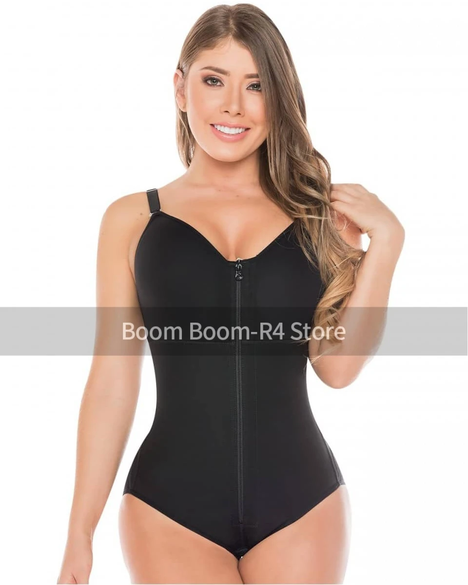 

Triangle one-piece front zipper Shaper Bodysuit for Women, High Waist Double Tummy Control Shapewear Fajas Waist Trainer Shorts