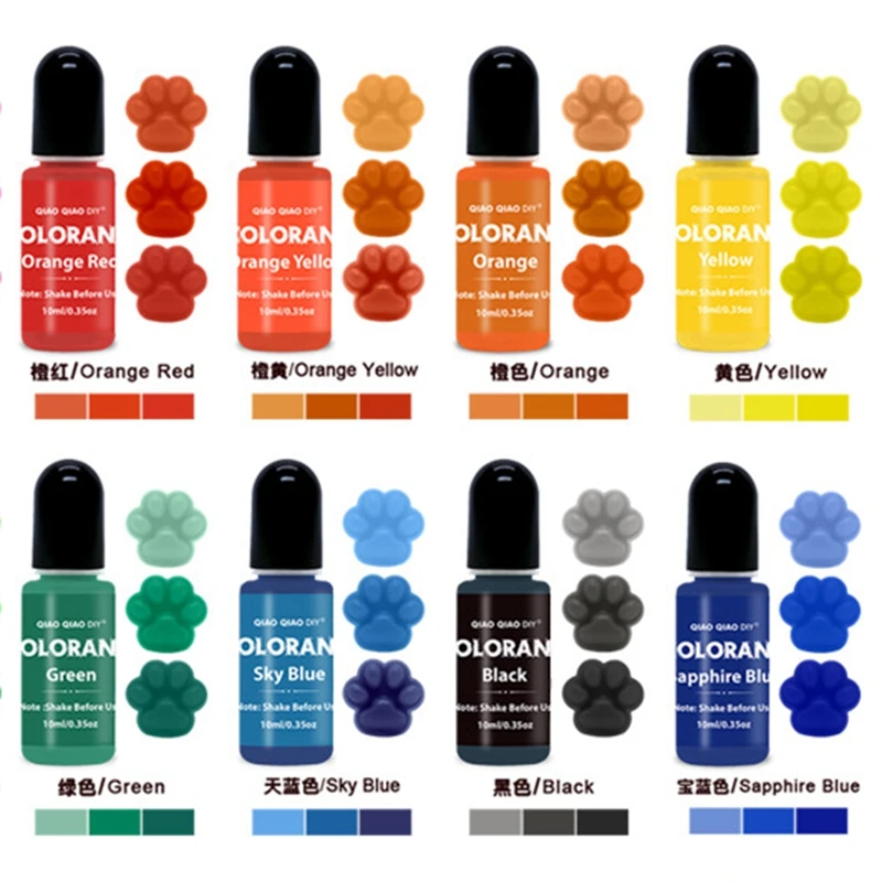 10ml Candle Dyes Pigment Liquid 20 Colors For Candle Making Soap Coloring Jewelry Aromatherapy Soap Soy Wax Crafts candle dye kit diy candle dye set