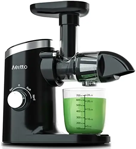 

Masticating Juicer, Aeitto Cold Press Jucier Machines, with Triple Modes,Reverse Function & Quiet Motor, Easy to Clean with Eye