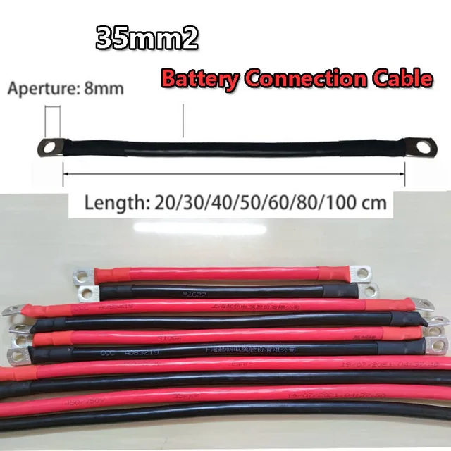 Câbles 35MM2 batterie double jumelés Rouge et Noir