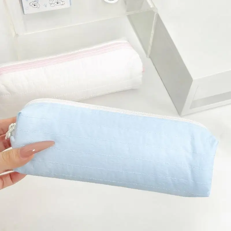 Astuccio Bianco Crema Grande Capacità Organizzatore Multifunzionale per Cancelleria | Astuccio Estetico e Articoli Scolastici per Studenti - immagine 4