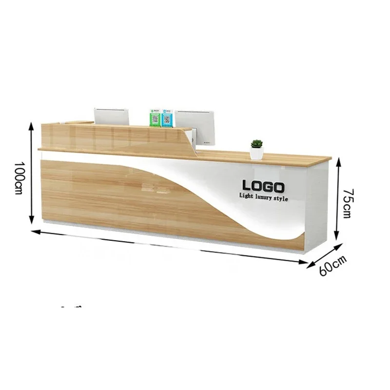 Design Nordic Reception Desks Stylish Light Office Front Reception Desks Beauty Salon Commercial Furniture New