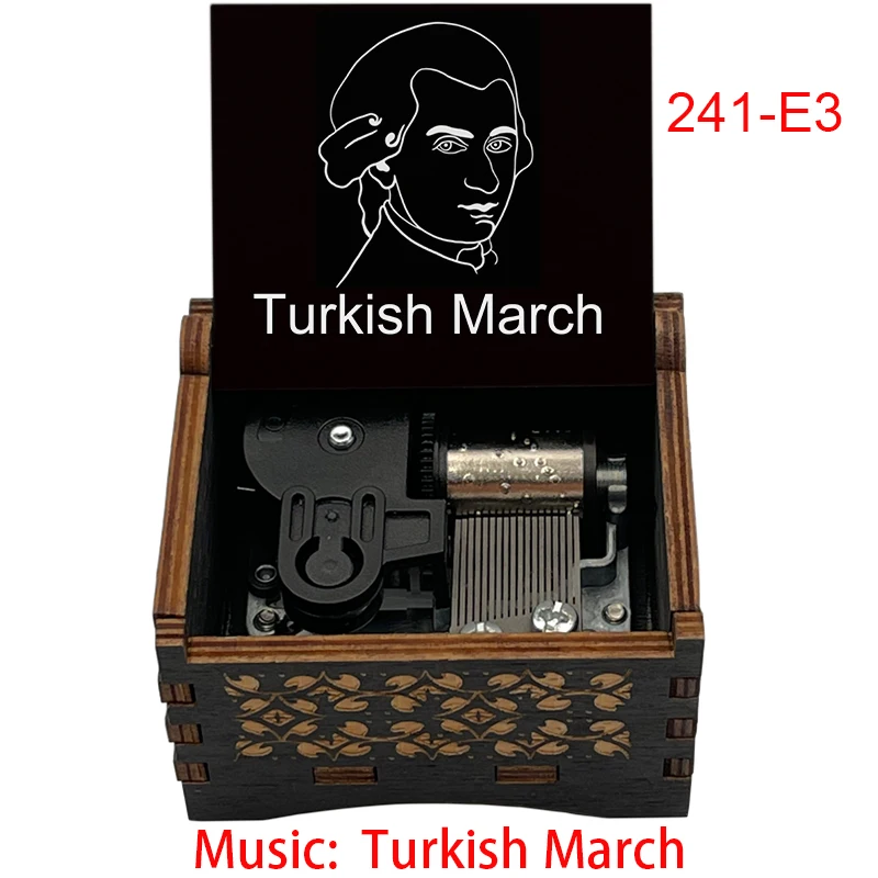 Mozart Rondo Alla Turca Turkish March Mechanical Music box 18 note for Teens Kids Birthday Christmas New Year Gift