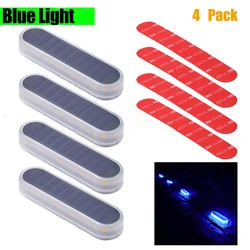 Solar-Powered Outdoor LED Garden Lights - Decorative Step and Deck Accents (Blue-4)