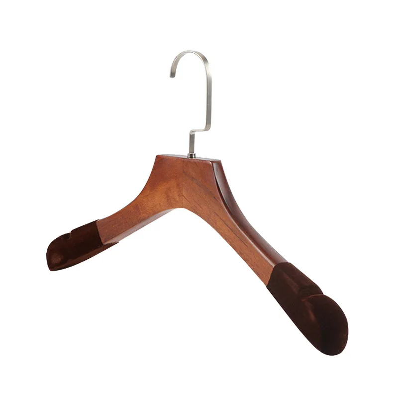 Promotional Retro Wooden Hangers Solid Wood Womens Clothing Store No