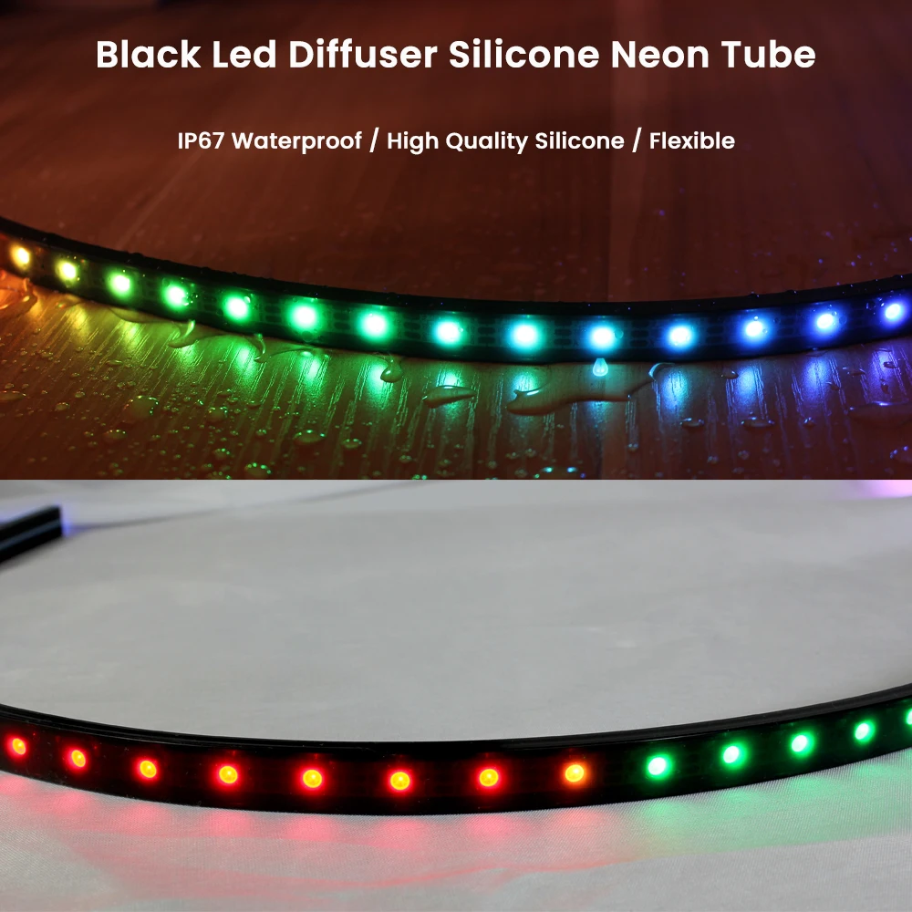 รูปสินค้า หลอดไฟ LED ยืดหยุ่นกันน้ำ IP67 สีดำ