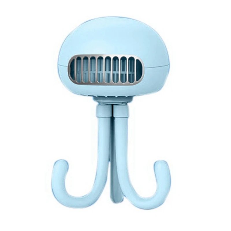 Clip on Stroller Fan USB Rechargeable Battery Operated Portable Table Desk Handheld for Traveling Office Tent Blue | Бытовая техника