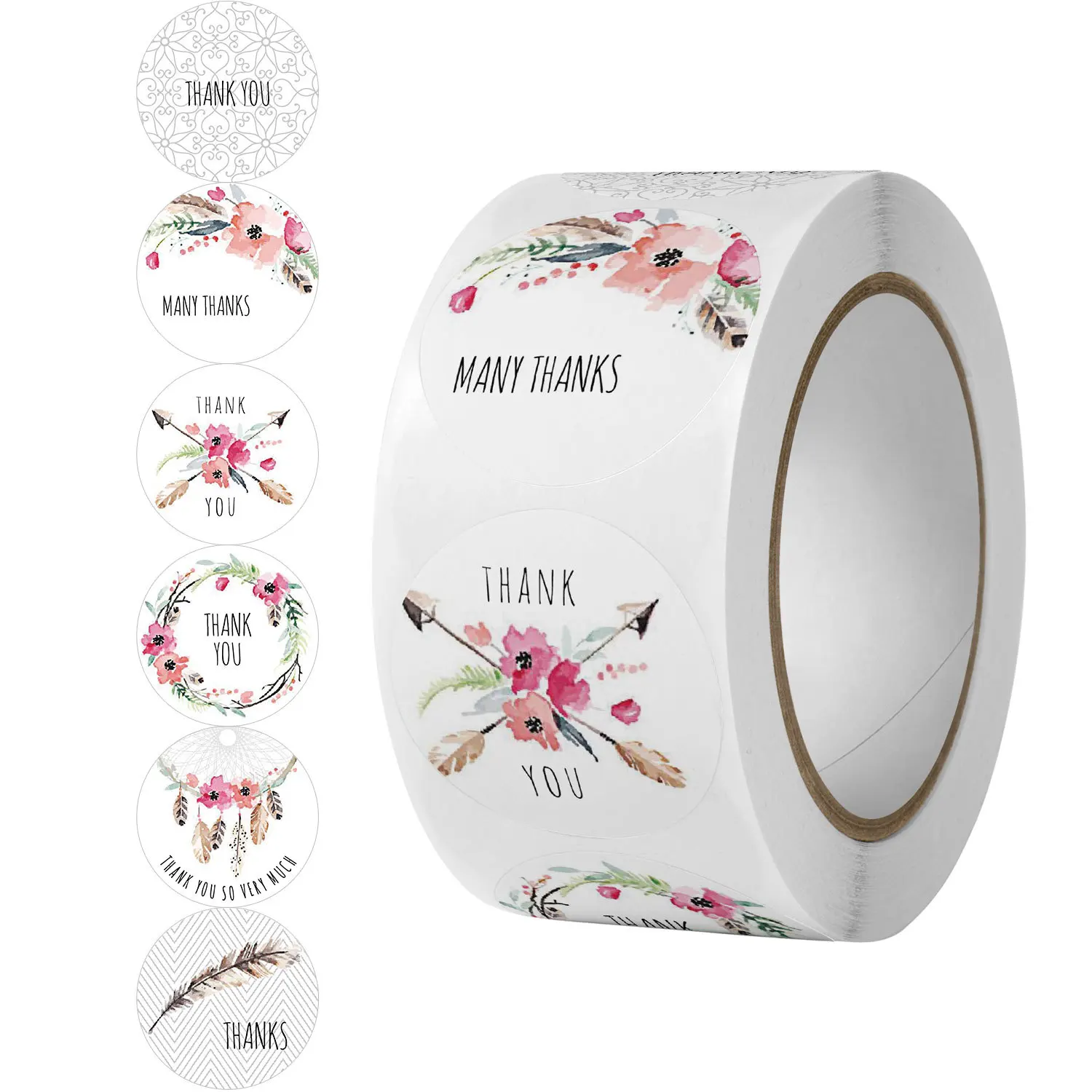 500 Etichette Adesive Fiori Rotonde 4cm - Per Matrimoni, Compleanni, DIY - Foto 6