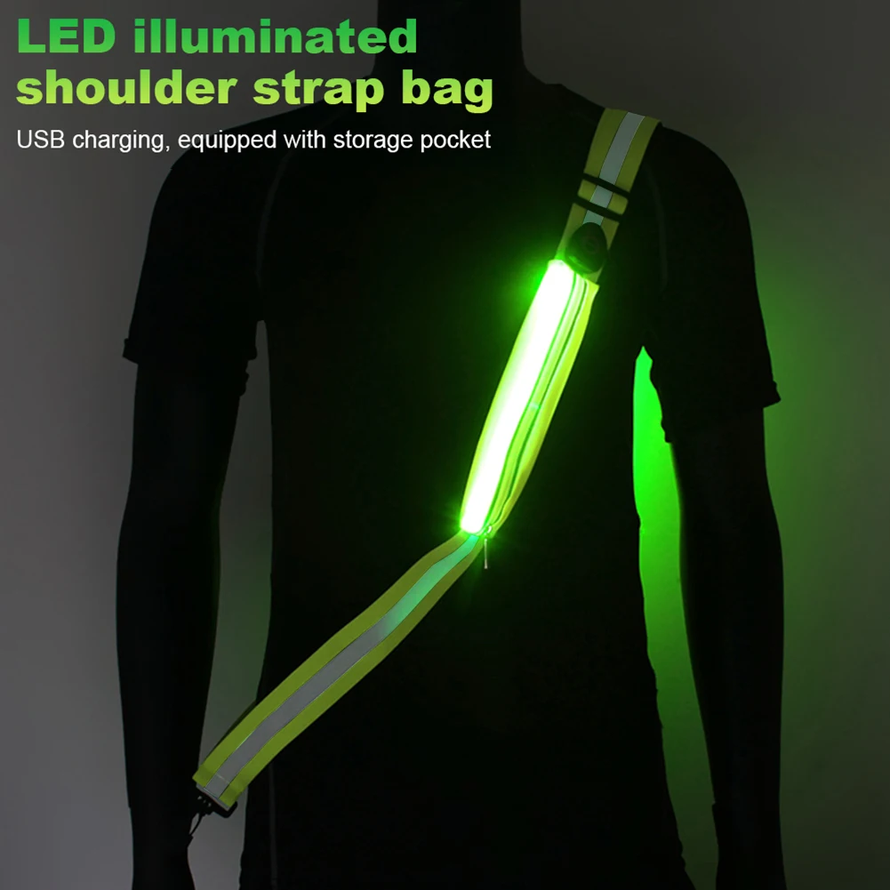 LED Reflective Jogging Belt with Pocket