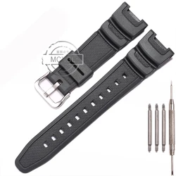 Waterproof Sport Resin Watchband with Pin Buckle - 24mm (Black S)