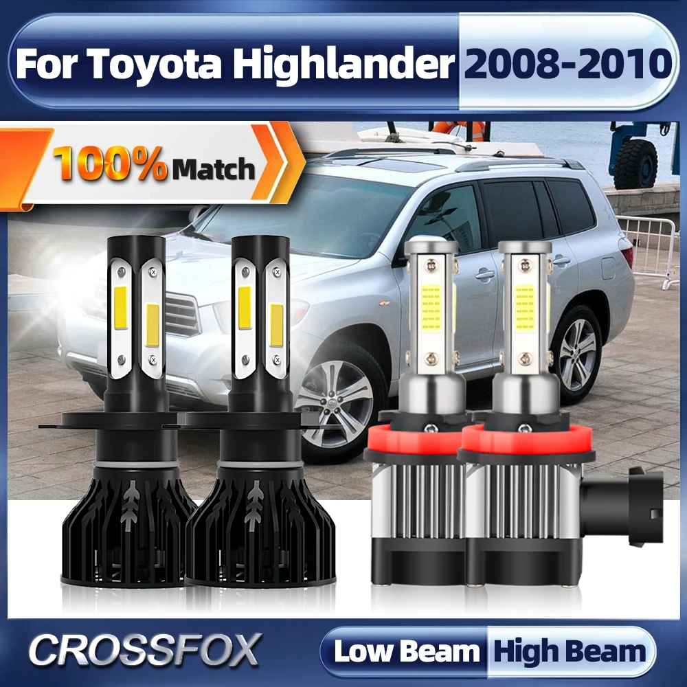 

Car Headlight Bulb LED Canbus H4 H11 240W 40000LM Turbo CSP Chip Auto Lamp 12V 6000K White For Toyota Highlander 2008 2009 2010