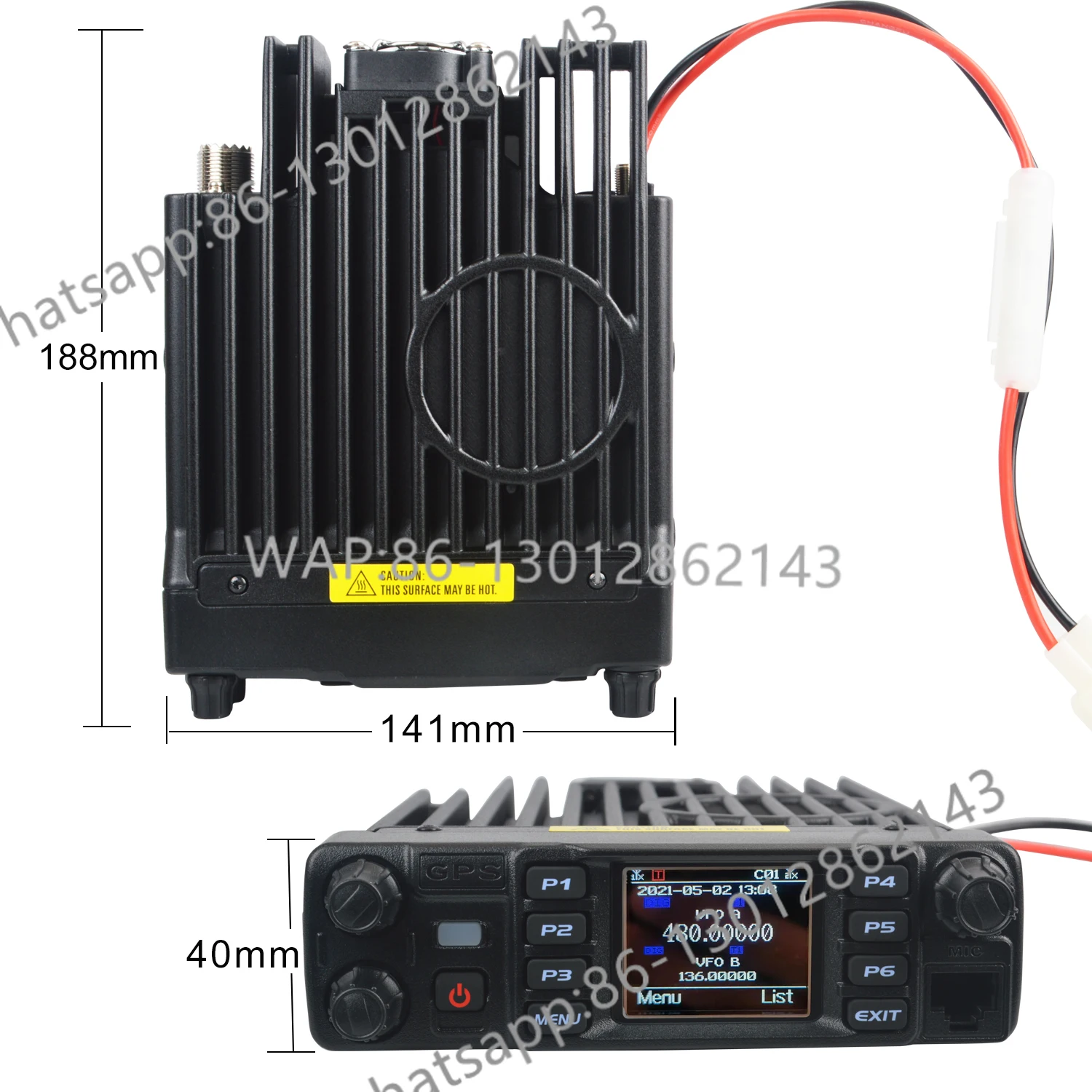 애니톤 AT-D578UV 플러스 VHF UHF 항공 밴드 수신 GPS APRS 블루투스 PTT DMR 디지털 리피터 기능 FM 모바일 라디오 AES256