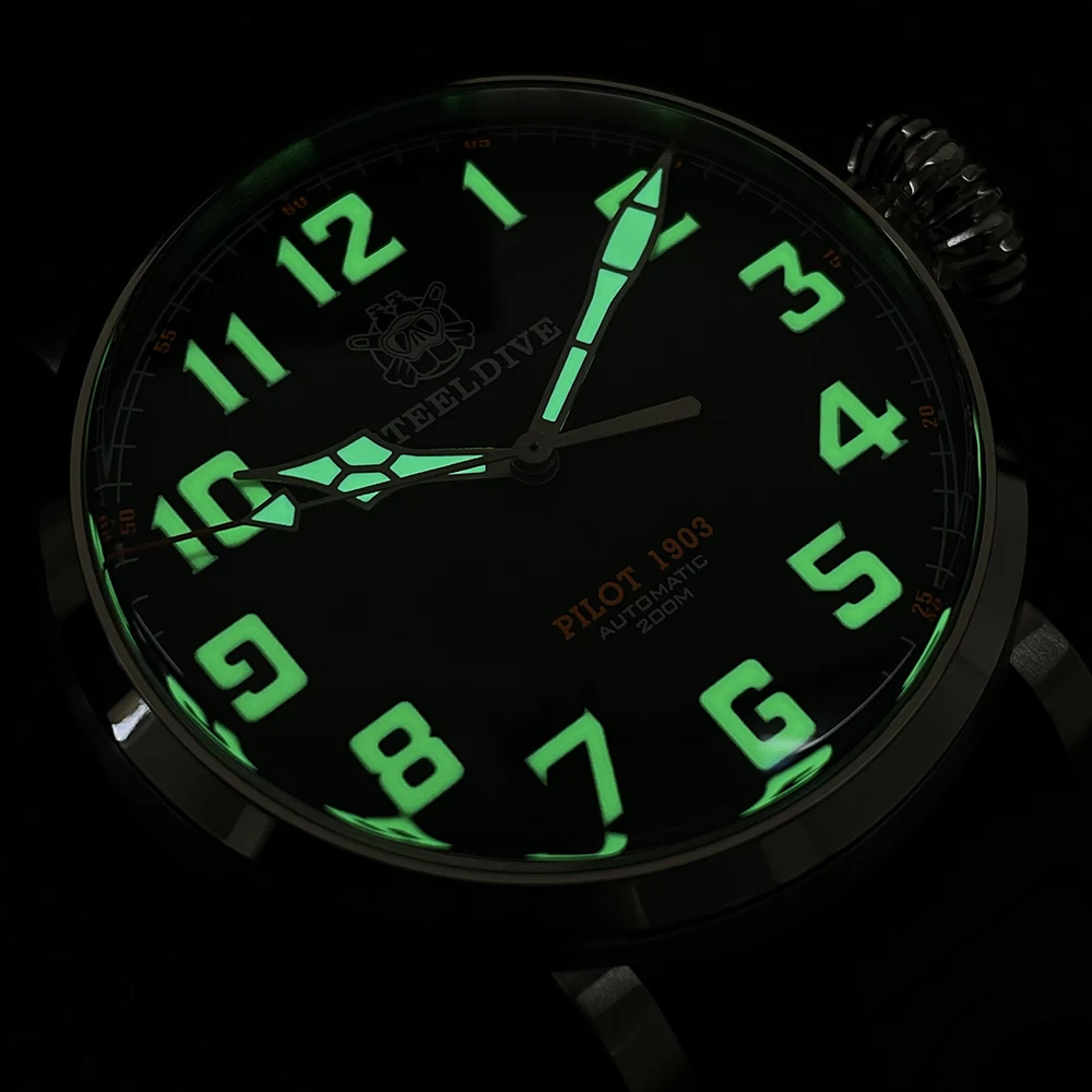 STEELDIVE SD1903 Stainless Steel Case NH35 Automatic Mechanical Men Watches Luxury C3 Luminous Sapphire