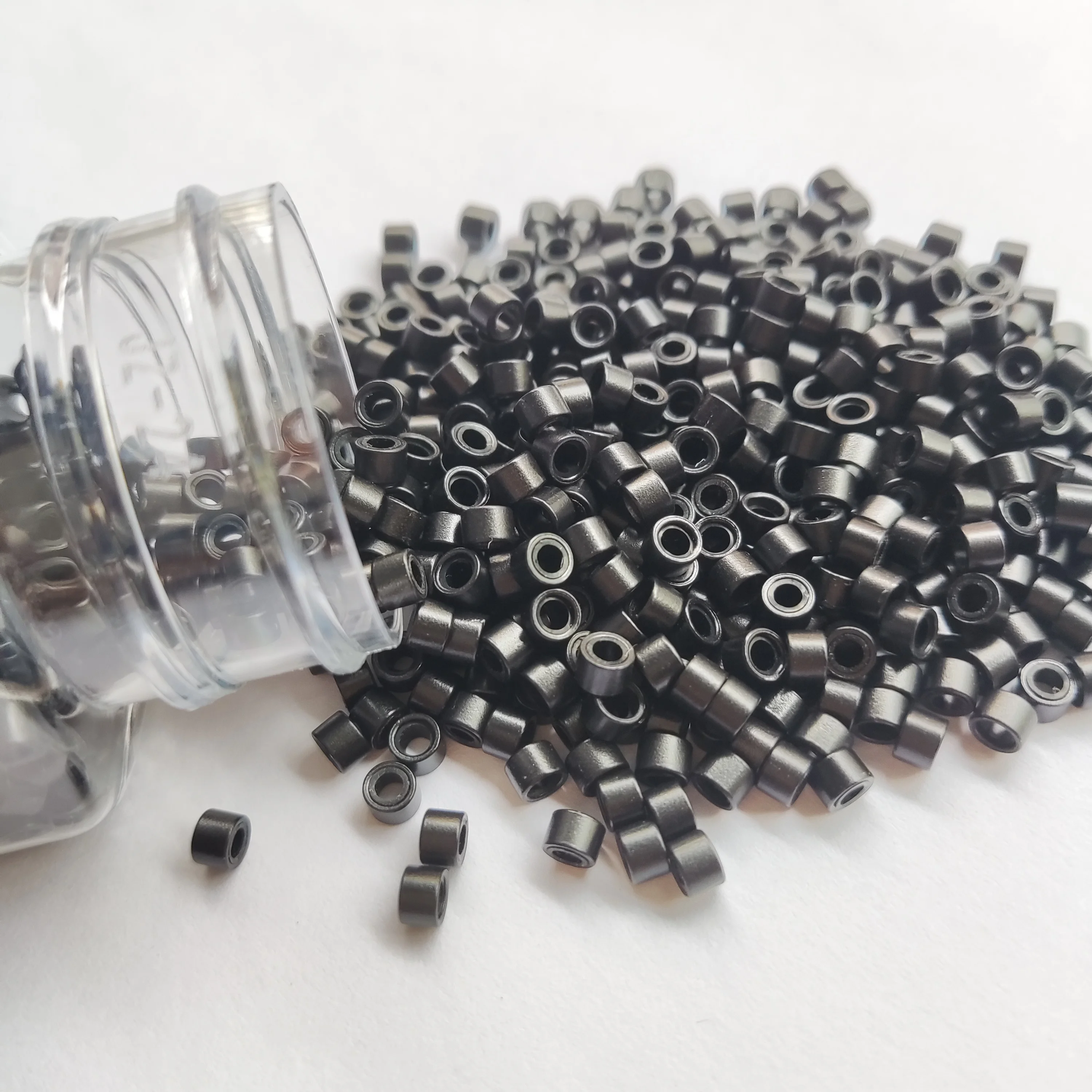 4.0mm Silicon lined Micro Rings Silicone Links Beads For Feather Shoe lace I tip stick Hair Extension tools 6