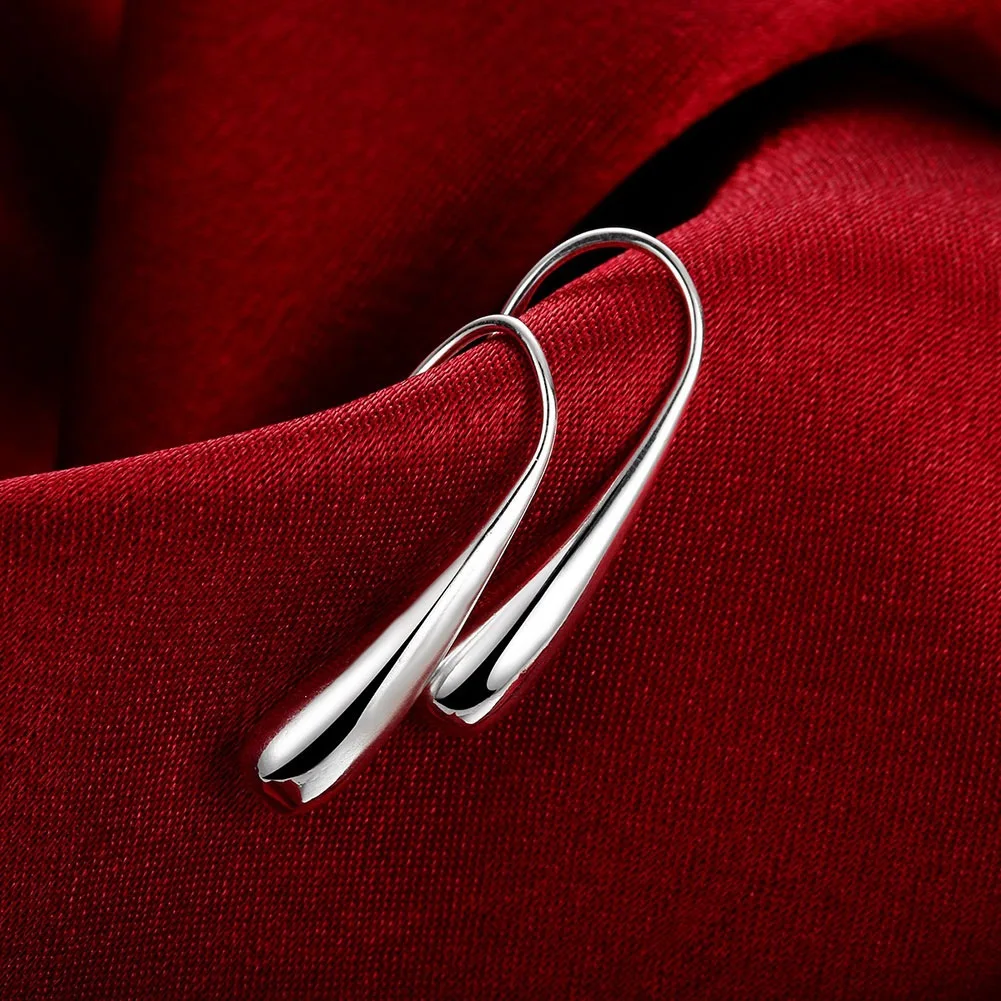 Dangle Earrings Drop Earrings Dome Teardrop Earrings Fashion Silver Plated Earrings Water Drop/Teardrop/Raindrop Drop Earrings Dangle Women Jewelry Gift E004