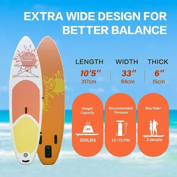 Inflatable Stand Up Paddle Board,Simple Deluxe Premium SUP for All Skill Levels, with Accessories ,Blow Up Stand-Up Paddleboards 2