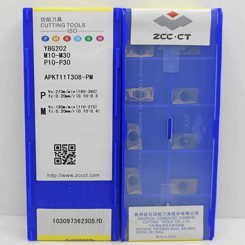 

ZCC.CT APKT11T304-PM YBG202/APKT11T308-PM YBG202/APKT11T312-PM YBG202/APKT11T316-PM YBG202 carbide inserts For P10-P30 M10-M30