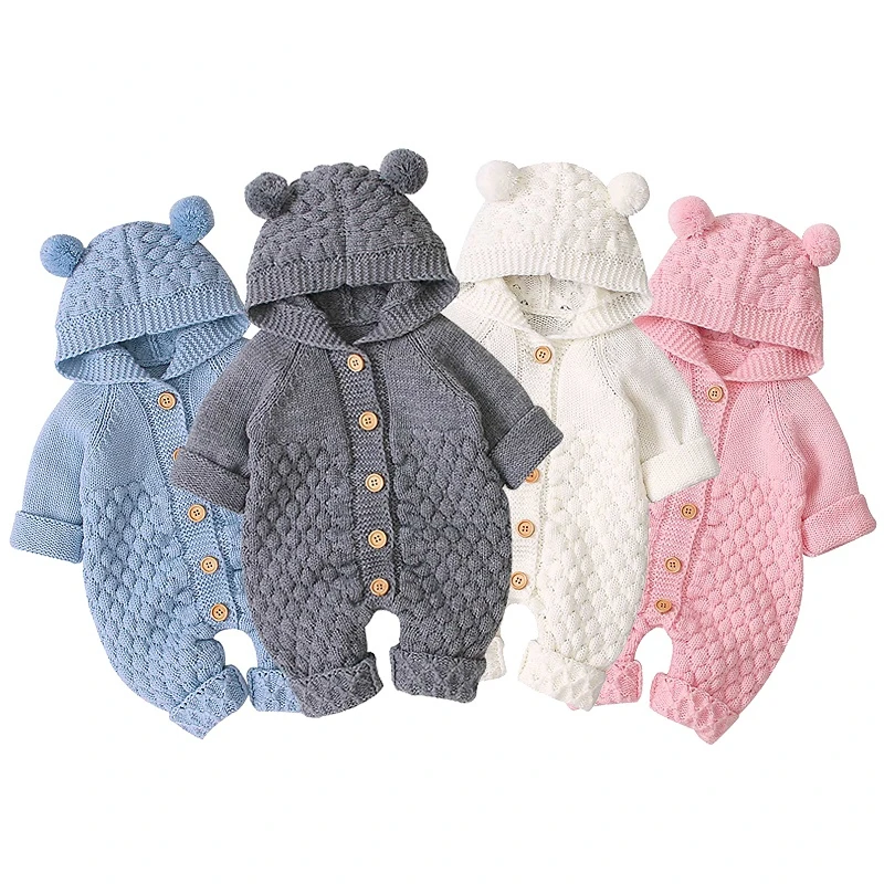 Pyjama Bébé Ours Capuche Combinaison Bébé Ours Polaire ALUNSITO - Pyjama Capuche Fermeture éclair 9-12 Mois Vêtement Nouveau-né