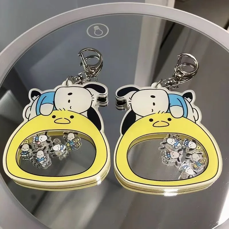 Kawaii Sanrio Shaker Key Holder Keychain Hanger Accessories Cute Anime Shaker Car Keychain Charms Pendant Ornaments Girls Gift 6