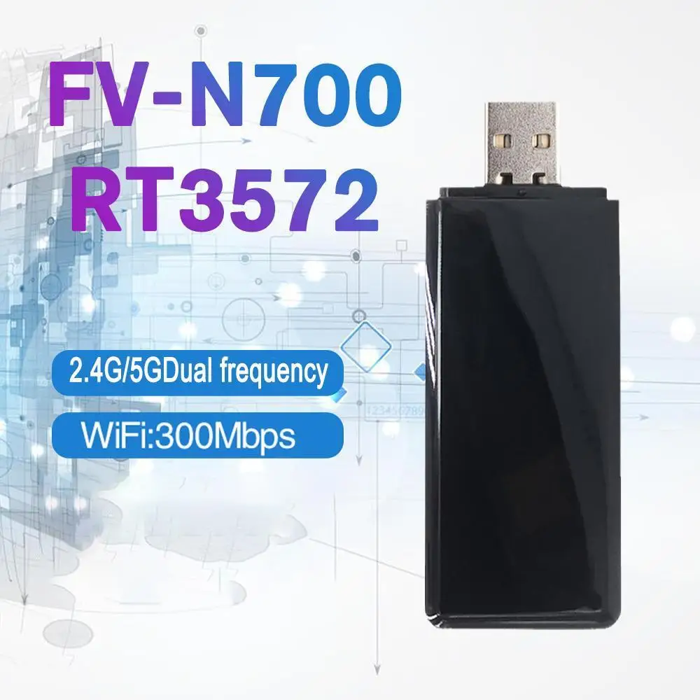 USB 무선 네트워크 카드 와이파이 어댑터, 듀얼 밴드 네트워크 리피터, 삼성 TV에 적합, FV-N700 RT3572, 2.4G, 5G, WIS09ABGN
