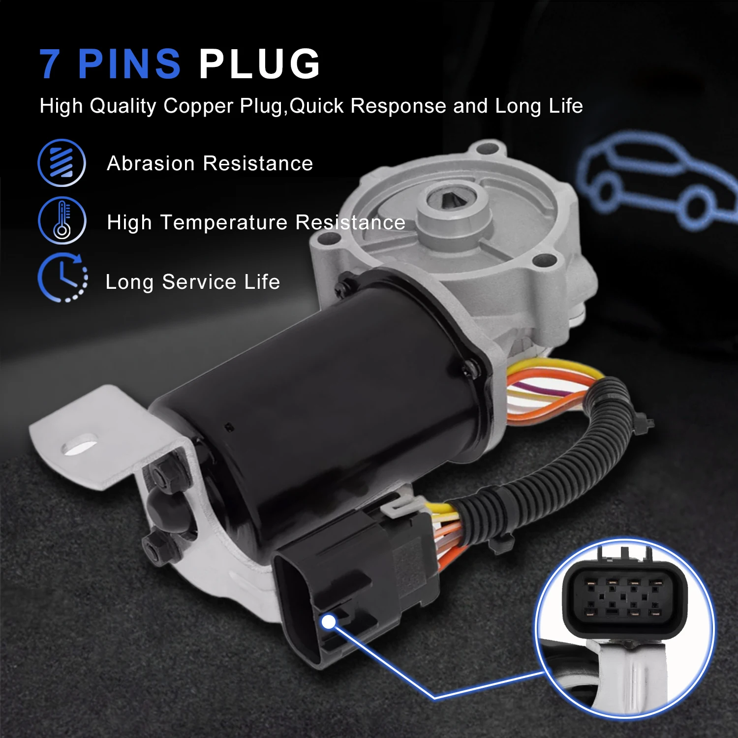 Transfer Case Shift Motor 600-908 For Chevy Silverado GMC Sierra Yukon HUMMER H2 4WD V8 364 6.0 6.0L 2003 2004 2005 -