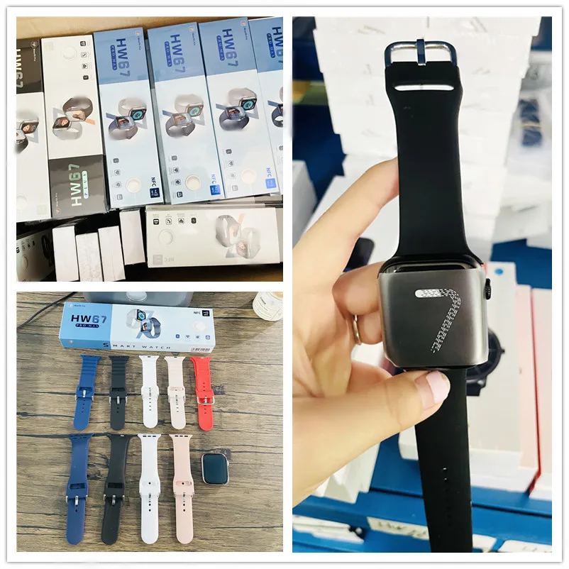 2022 New HW67 Pro max Smart Watch 1.9 inch Series 7 NFC Voice Assistant Payment Bluetooth-Call Smartwatch Men PK iwo W27 W37