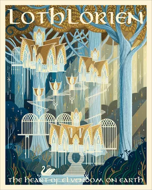 Ring Art Poster Retro Travel Abstract Canvas Painting Vintage Film Mordor Castle Lord Magic Wall Art Picture Kid Room Home Decor