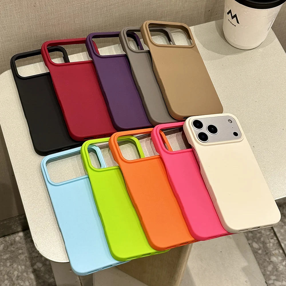 Colorful Solid Silicone Lightweight Semi-Wrapped Phone Case - Protective Cover