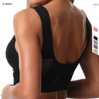 Seamless Mesh Women Sports Bras Fitness Gym Running Underwear Shockproof Bra Wireless 6XL Plus Size Crop Top Breathable Yoga Bra 3