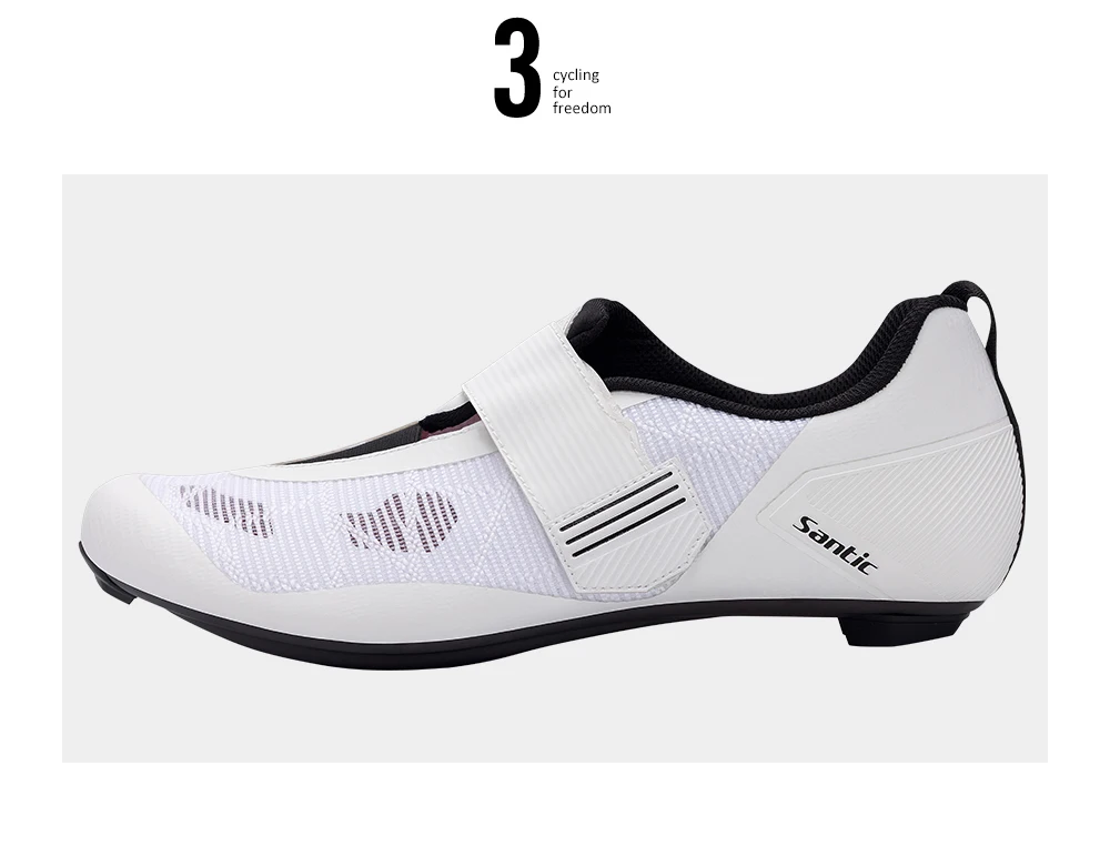Santic Triathlon Fahrradschuhe Unisex Hardness12 Carbon Fiber Laufsohle Fahrradschloss Schuhe Schnellverschleiß Straßenreiten Radfahren Sneaker – Detail 13