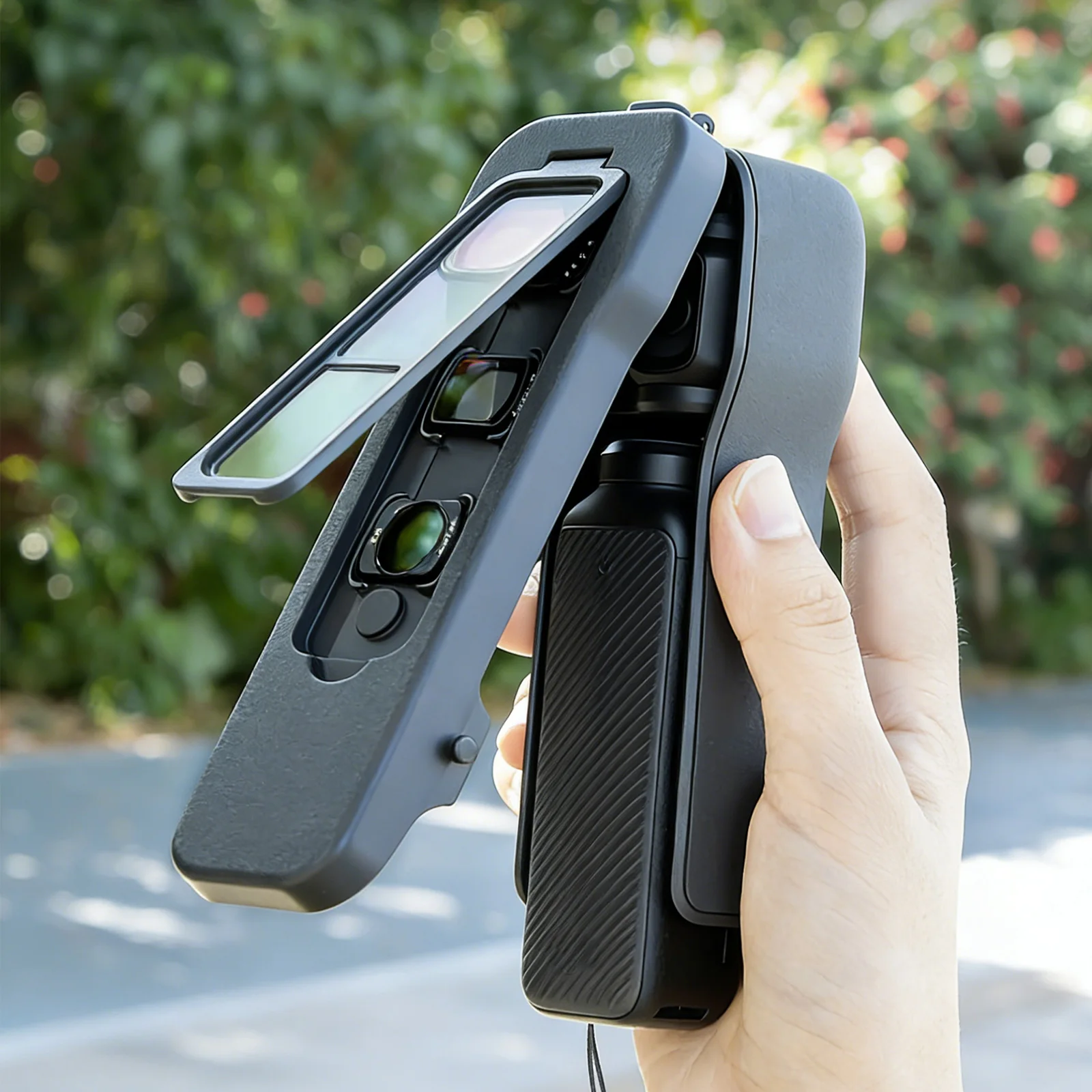 Magnetic Flip Shockproof Travel Case with Filter Slots & Elastic Band