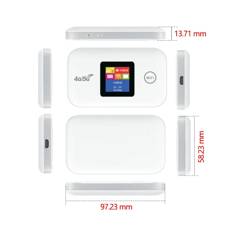 High-Speed Portable 4G/5G Mobile WiFi Router with Sim Card Slot - Wireless Pocket MiFi Hotspot