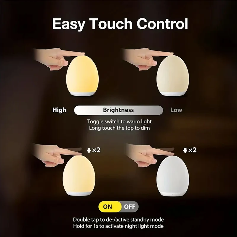 Lampada Da Comodino LED Touch RGB 16 Colori Dimmerabile Con Telecomando - Portatile Ricaricabile USB Per Camera E Campeggio - 2