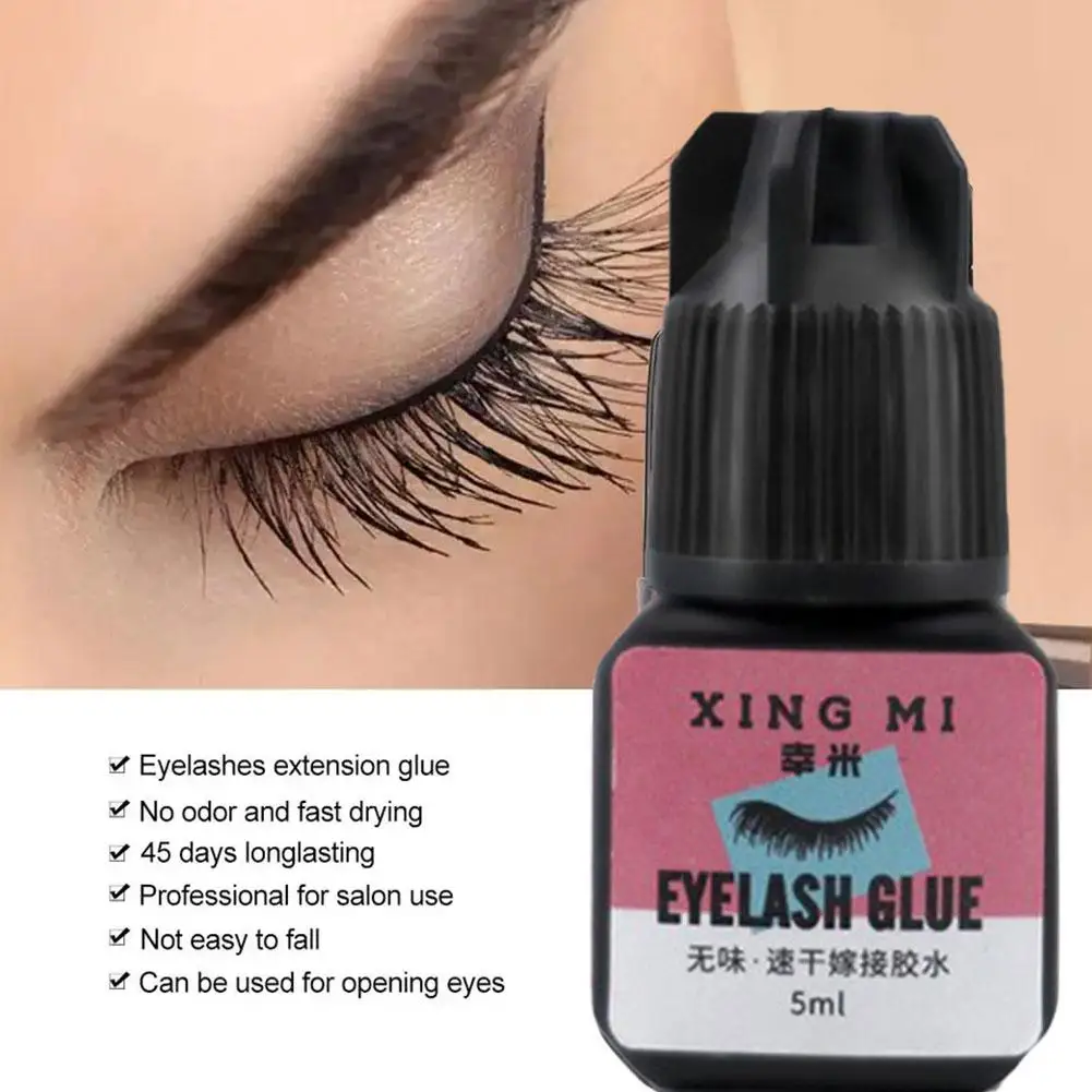 

5ml Eyelashes Extension Glue Waterproof Lasting Grafting Glue No Adhesive Lashes Irritant Black Makeup Glue Quick Drying To Z4B6