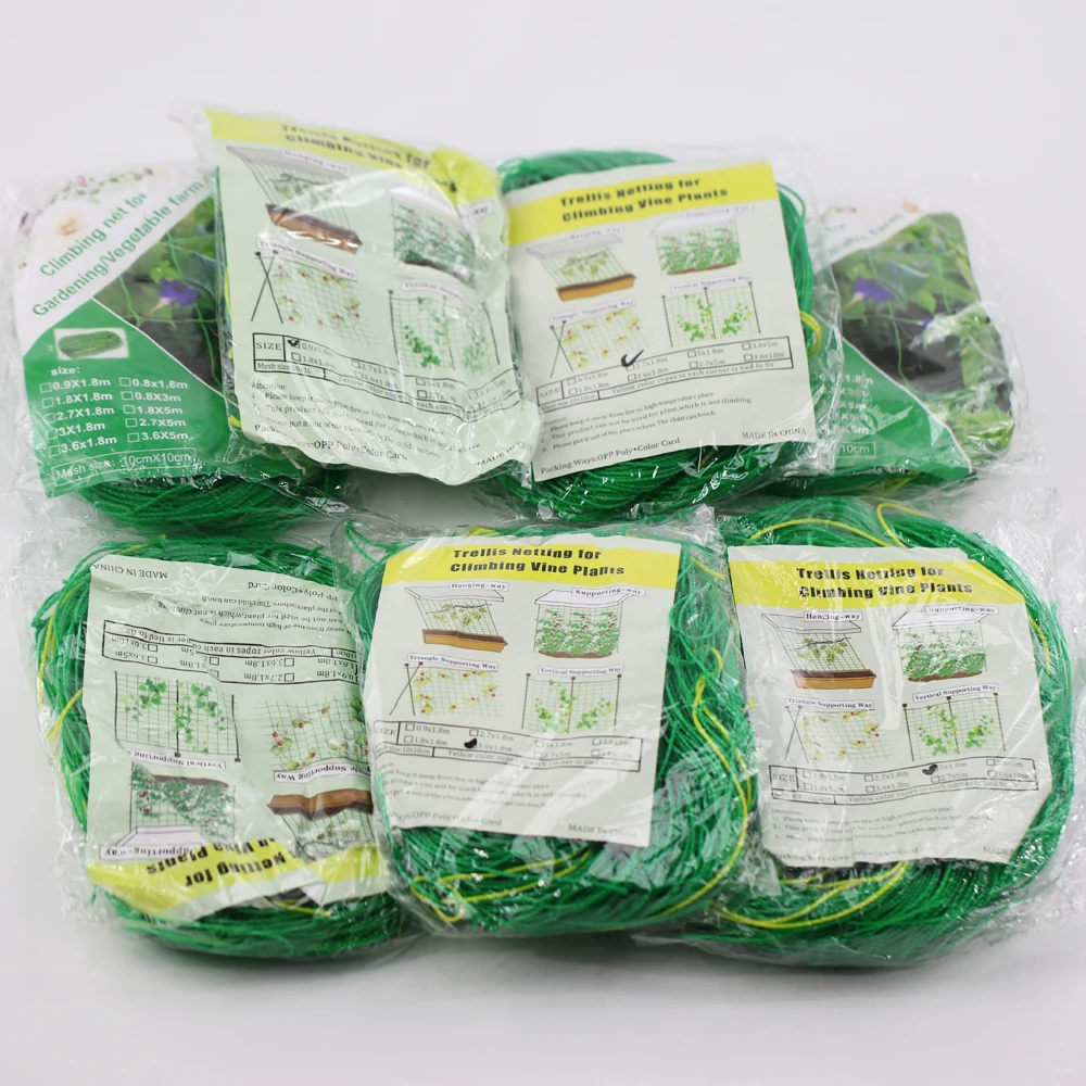 

1PC Garden Plant Climbing Nylon Net Mesh 10x10CM Morning Glory Flowers Vegetables Vines Support Grow Holder Loofah Nettings