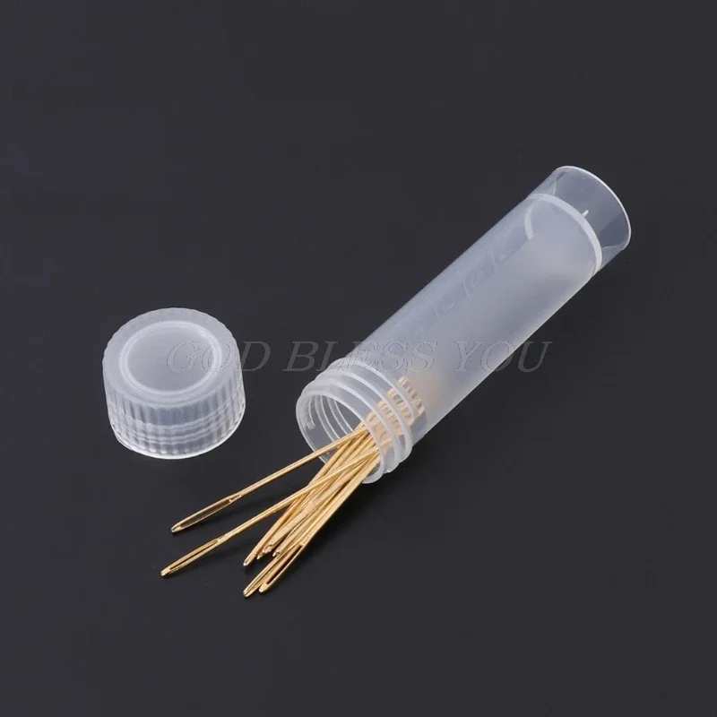 10Pcs Golden Embroidery Fabric Stitch Cloth Needles Size 22# 24# 26# 28# Sewing Accessories
