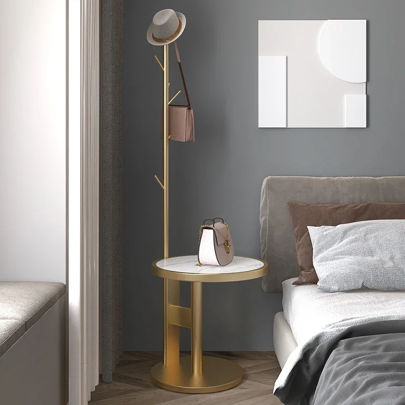 Coat Rack Standing Hall Extension Clothes Hanger Stand Gold Shelf Rail Industrial Clothing Modern Hangers Large Couple Wardrobe