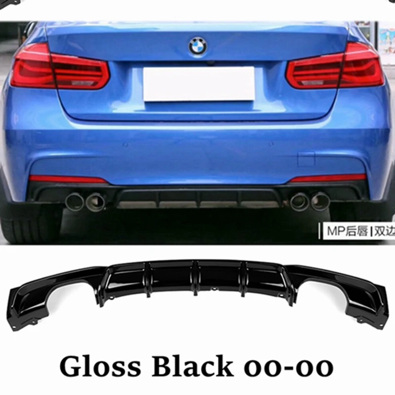 Per Bmw Serie 3 F30 F31 F35 2012-2019 Gloss Black Spoiler M Performance Paraurti Posteriore Lip Diffusore M Sport M3 Diffusore