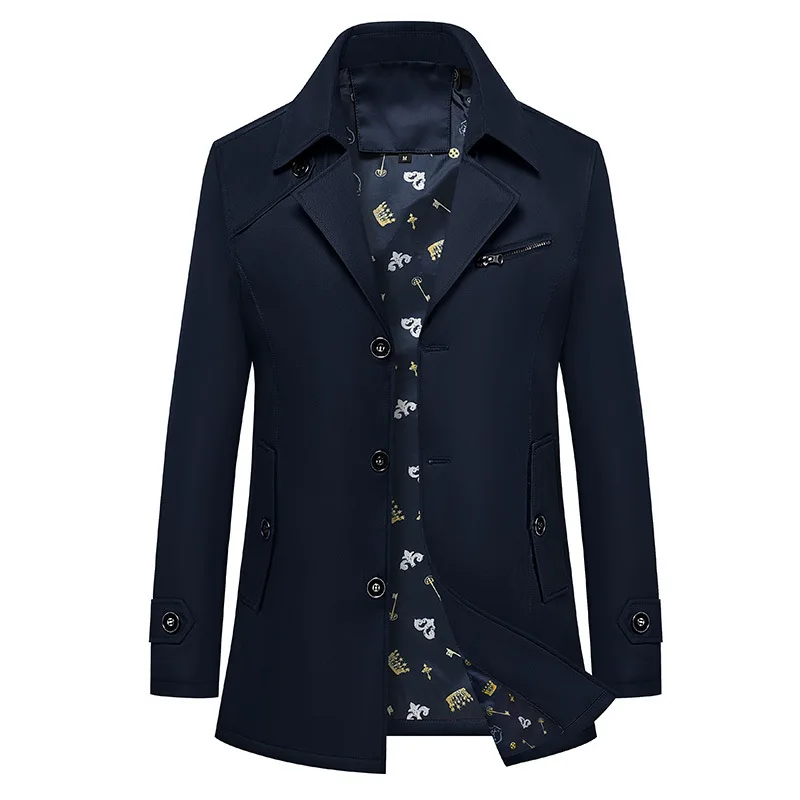 

BROWON Brand Korean Fashion Men Coats 2024 Autumn Long Sleeve Solid Jackets for Men Clothes Spring Business Casual Clothes Men