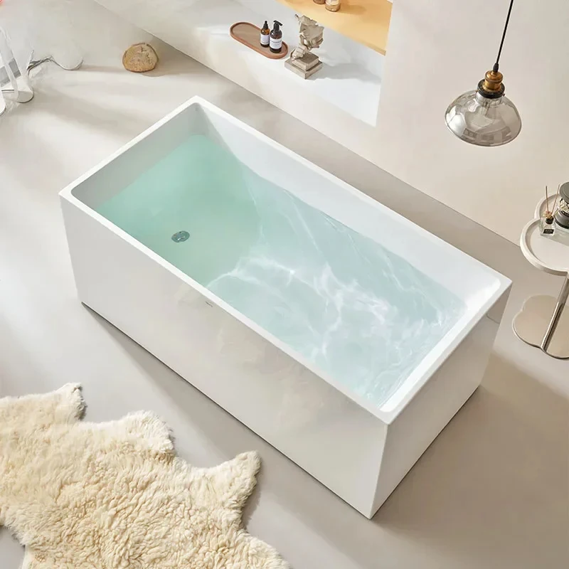 A44 Bathroom Acrylic Bathtub Household Small Apartment Double Bed & Breakfast Bath Thin Edge Independent Japanese Bathtub