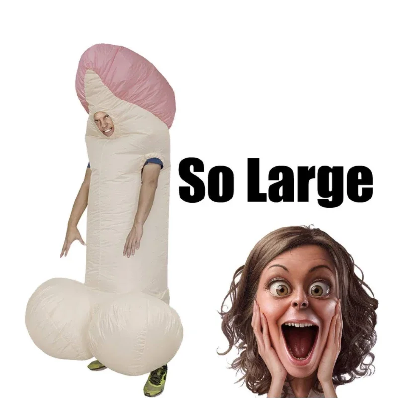Halloween Costume Anime Bodysuit Costume Men Cosplay Costume Penis Inflatable Jumpsuit