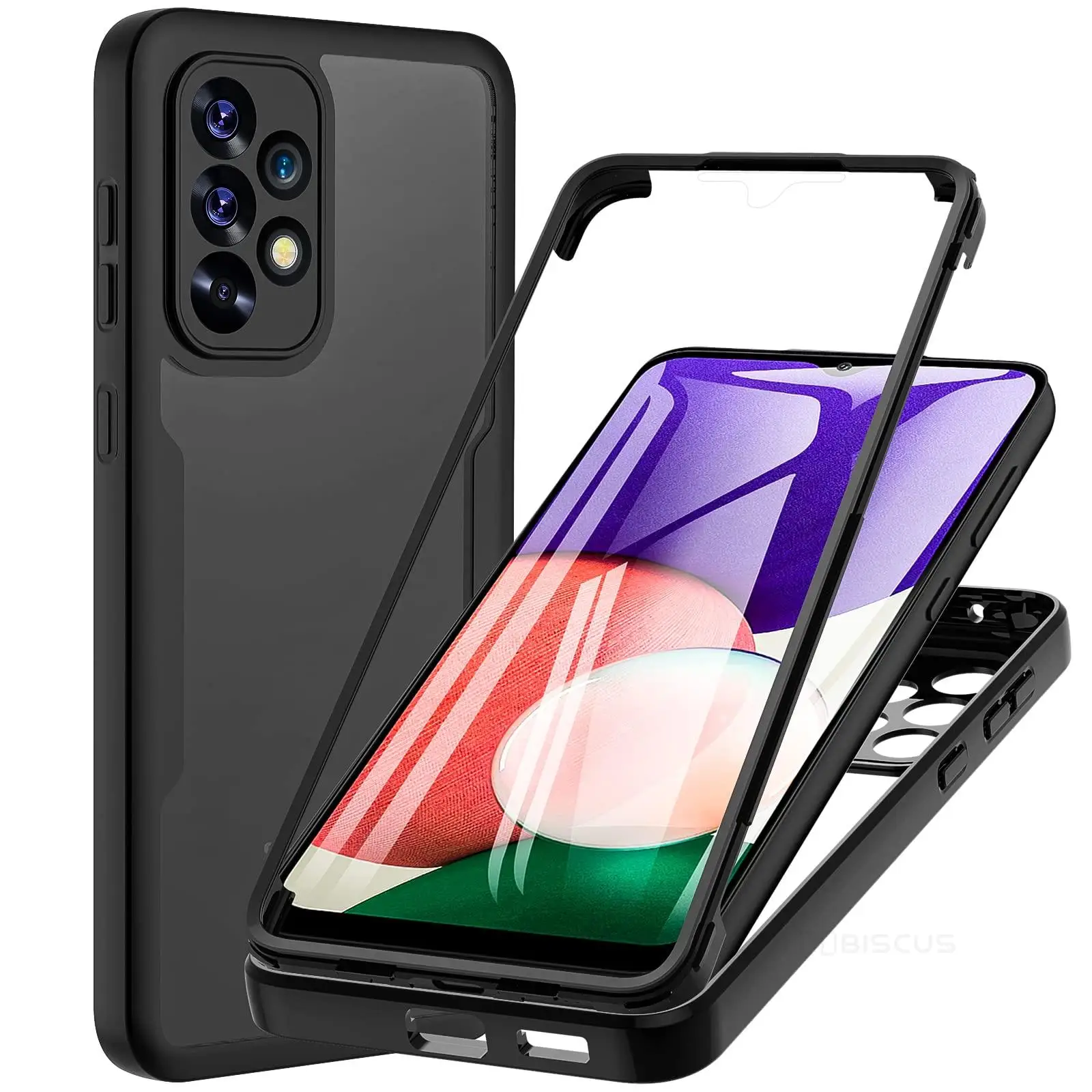 360-Grad-Hülle für Samsung Galaxy A13 A23 A33 A53 A73 A14 A54 5G A34 A04S A03 A32 A52 A72 A51 A71 Transparente Abdeckung_voghion.com