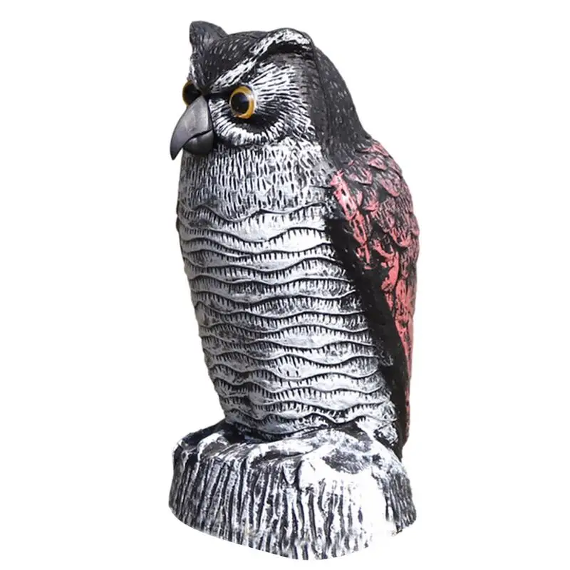 

Owl Decoy Plastic Owl Scarecrow Sculpture Owls To Frighten Birds With Rotating Head And Sound Outdoor Yard Garden Protectors