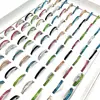 Wholesale 20/50/100pcs Multi-colored Beautiful Zircon Stainless Steel Rings Women's Couples Wedding Jewelry Lovers Gift 5