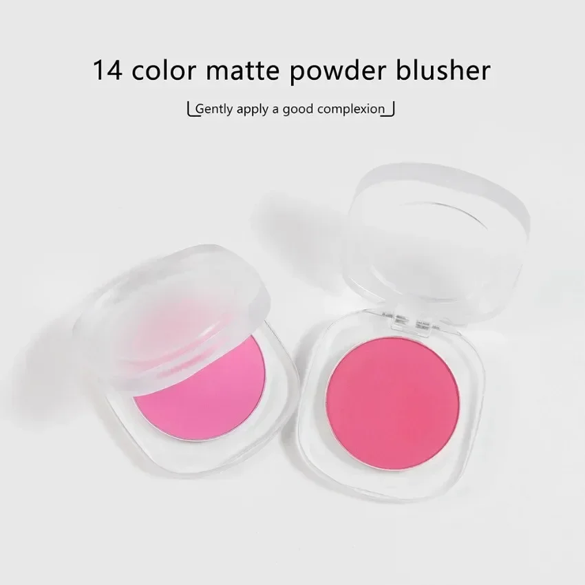 Blusher Powder Private Label Pigment Vegan Monochrome Fine Matte Brightening Blush Makeup Custom Logo Wholesale White Package 3